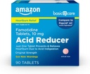 Temel Bakım Orijinal Kuvvet Famotidine Tabletleri, 10 mg, Asit Tanımları, Kalpburn Tıp, Asit Indigestion Relief, 90 Count