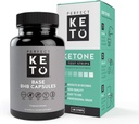 Mükemmel Keto Exojen Ketones Base BHB Supplement (60 Capsules) - Ketgen Diyet Desteği Kilo Yönetimi, Enerji & Focus - Ketoz Beta-Hydroxybutyrate with (100 Adet) Keto Strips Sche