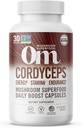 OM MUSHROOM SFOOD Cordyceps Mushroom Capsules Superfood Supplement, 90 Kont, 30 Gün, Stamina ve Endurance için Organik Enerji Supplement