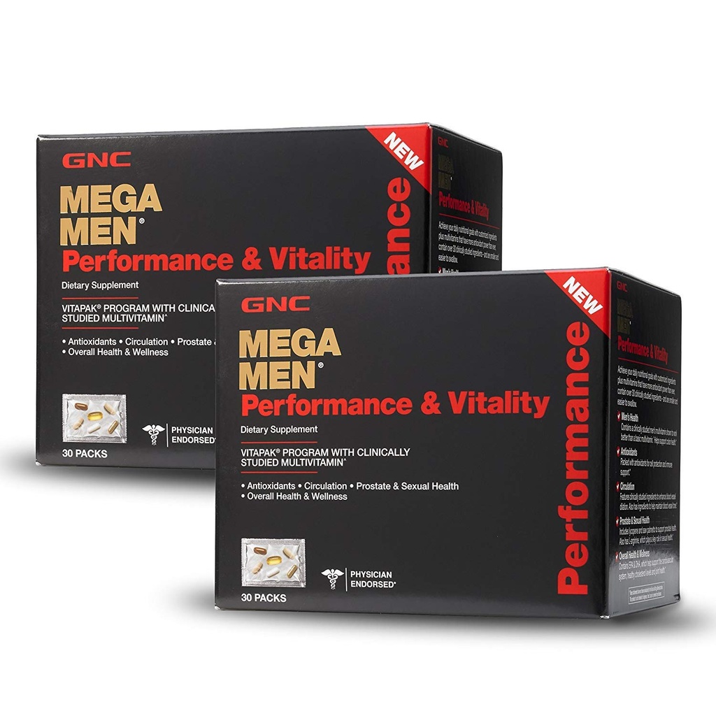 GNC Mega Men Απόδοση Ζωτικότητα - 30 Πακέτα