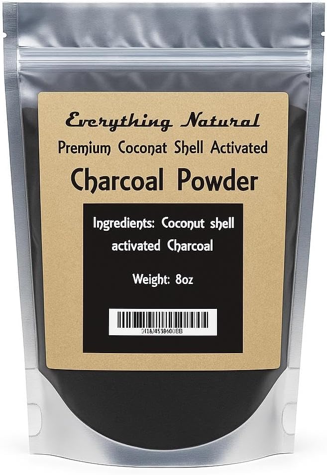 Ekstra büyük aktif Charcoal Toz. Gıda Grade, Alleviates Gas & Bloating, Natural Teeth Whitener, Rejuvenates Skin, Coconut Shells'tan elde edilen doğal detoksifikasyonu teşvik eder.