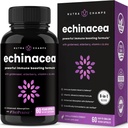 NutraChamps Echinacea Κάψουλες 1000mg - 8-σε-1 Συμπλήρωμα Ανοσολογικής Υποστήριξης - Echinacea Goldenseal, Βιταμίνη C, Ψευδάργυρος, Ginger, Elderberry - 60 Κάψουλες
