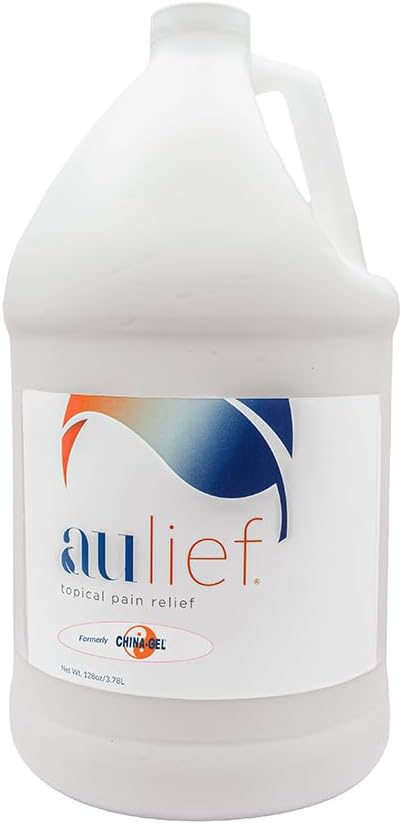 Çin-Gel Aulief Ağrısı Krem Arthritis & Muscle Rub for Sore Kass & Ortak Ağrı, Boys, Diz & Back Aches, Premium Dye-Free White Topical Gel, 128 oz Şişe