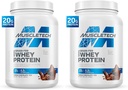 KasTech Grass Fed Whey Protein Tozu Kas Kazanma, Büyüme Hormonu Ücretsiz, Non-GMO, Gluten Free, 20g Protein + 4.3g BCAA, Chocolate Triple, 1.8 lbs (Pack of 2)