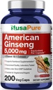 NusaPure American BTC 10:1 Ekstraksiyon, 500 mg 5000 mg - 200 Veggie Capsules (Vegetarian, Non-GMO, Vegan)