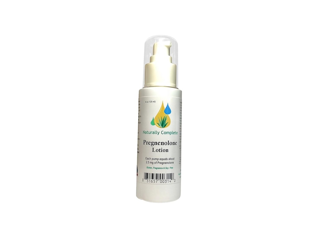 Πρεγκενολόνη Lotion 4 oz. Μπουκάλι μη ΓΤΟ, Ωφέλιμο για επιβράδυνση της διαδικασίας γήρανσης. Χωρίς άρωμα και χωρίς σόγια - Made in the USA