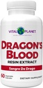 Vital Planet - Dragon'un Kan Üretimi Croton Lechleri Sangre de Drago (Sangre de Grado) Digestive Health Supplement Sustainable Sourced from Rainforest of Peru, 500mg 60 Capsules