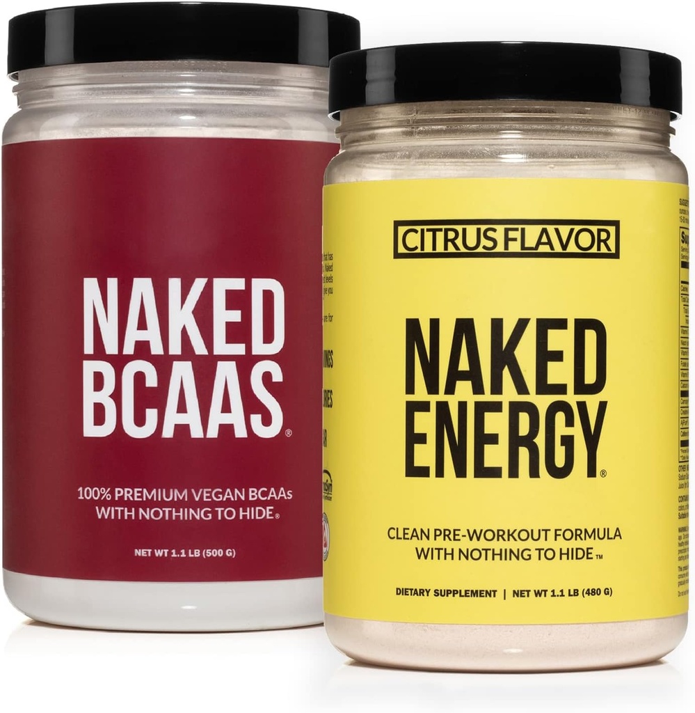 NAKED Vegan Ενέργεια και απόδοση Δέσμη Εσπεριδοειδών Ενέργεια BCAAS Αμινοξέα σκόνη