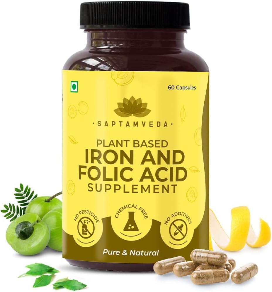 Kavir Doğal Demir ve Folic Asit C 60 Veg Capsules ile
