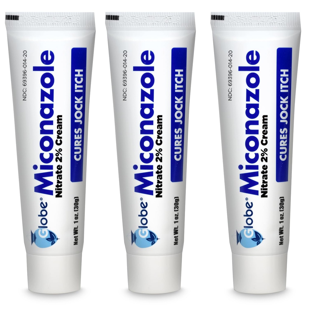 Miconazole Globe (3 Pack) Νιτρικό 2% Κρέμα 1 oz, Κουρές Οι περισσότεροι αθλητές Foot, Jock Itch, Ringworm και More.