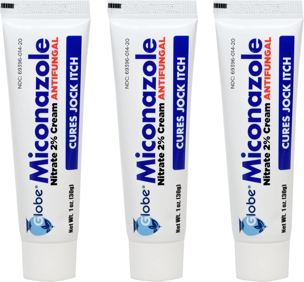Miconazole Globe (3 Pack) Nitrate 2 Cream 1 oz, çoğu Sporcu Ayak, Jock Itch, Ringworm ve More.