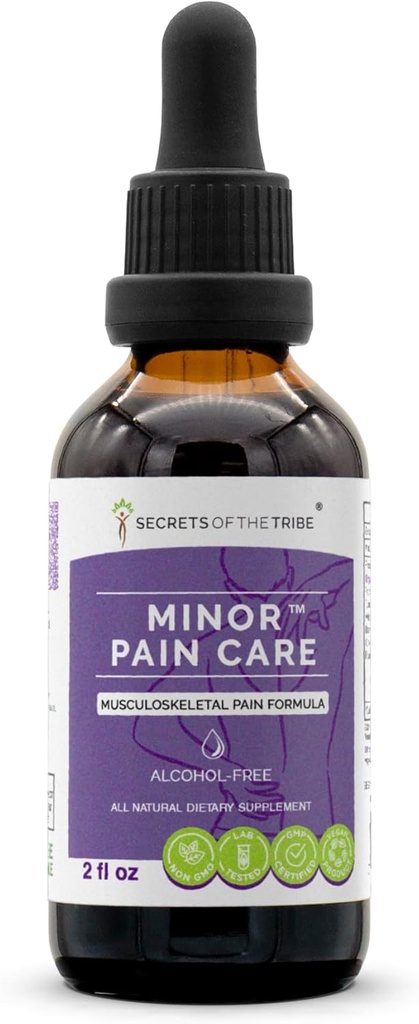 Minor Pain Care Alkol Özgür, Glycerite Frankincense, Turmeric, White Willow, Beet Root, Green Tea, Firefew. Tincture, Herbal Türlü Ağrı Formula 2 OZ