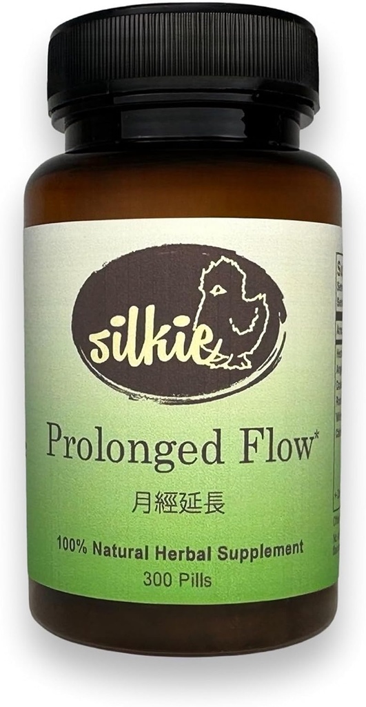 Silkie Prolonged Flow Supplement - Hormonal Balance Support, Decreas & Regulates Menstrual Cycle, Hot Flashes & Night Slips Relief, 300 Count
