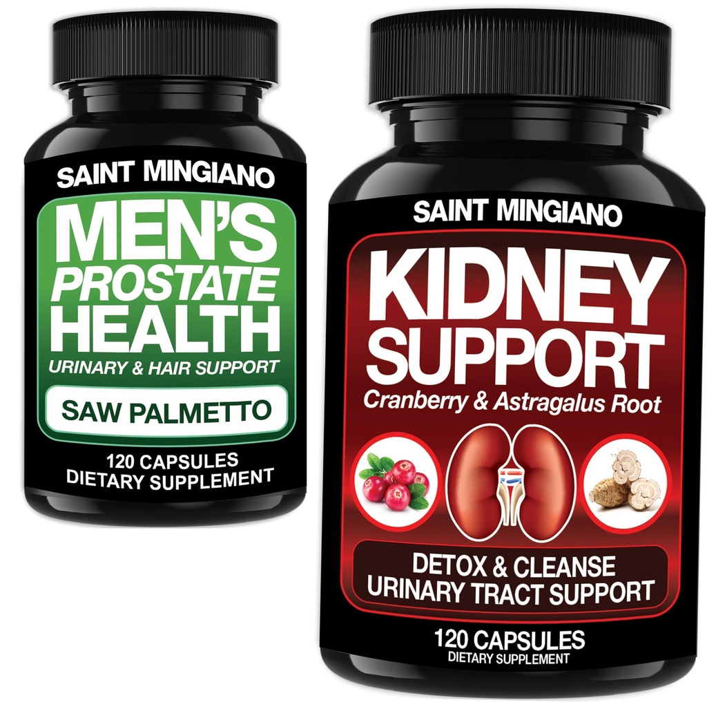 Kidney Support Cleanse Detox & Tamir 120 Casuals - Birlikte - Erkeklerin Prostate Health Advanced Prostate Supplements - 120 Capsules