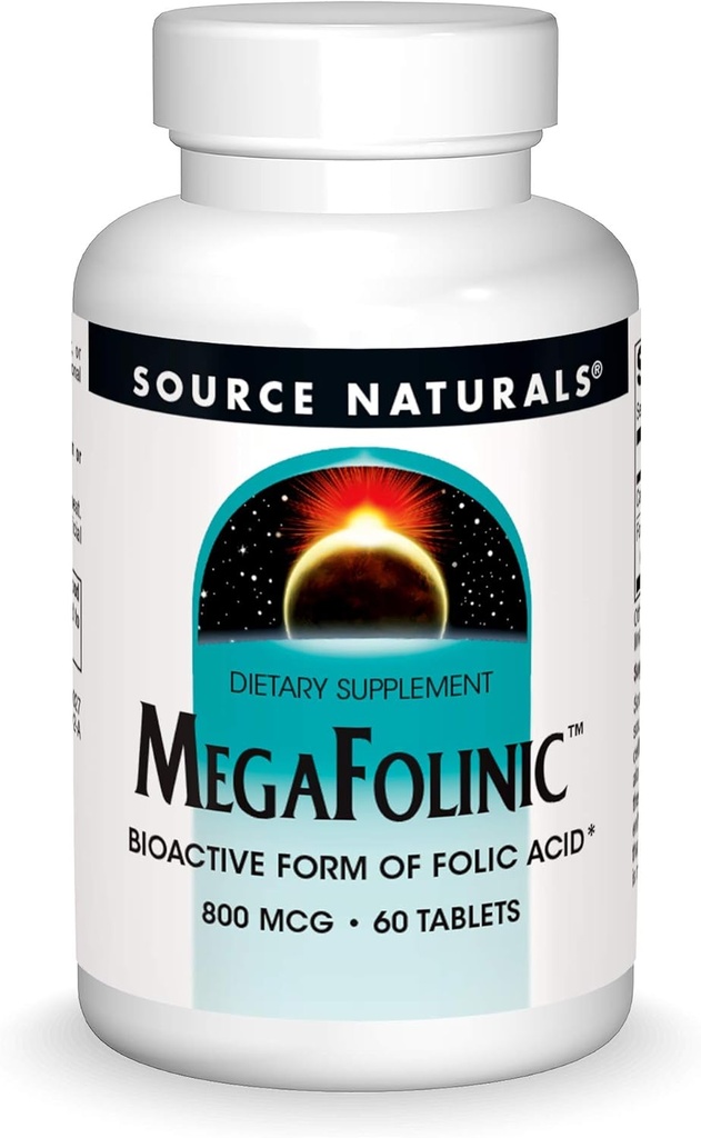 Source Naturals MegaFolinic 800mcg - 60 Tablet