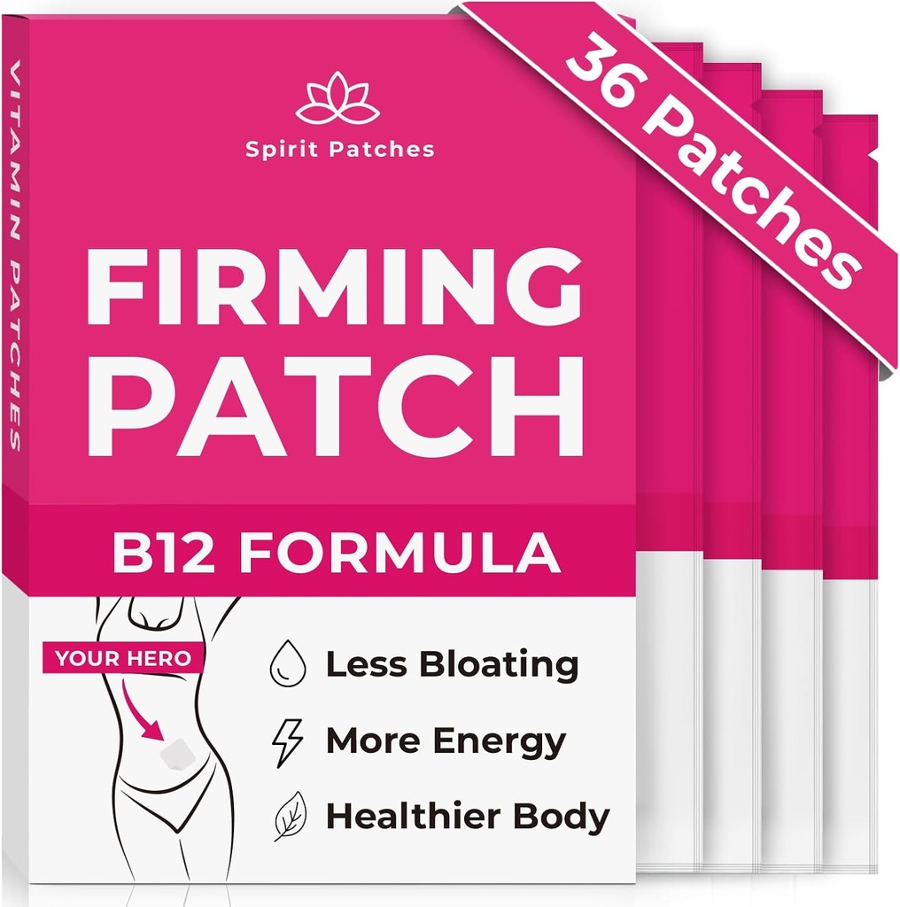 B12 Patches (36'nın paketi) – Kadınlar, Enerji ve Vücut Desteği için% 100 Doğal Vitamini, Öz-Adhesive Mixes - Geliştirilmiş Formula