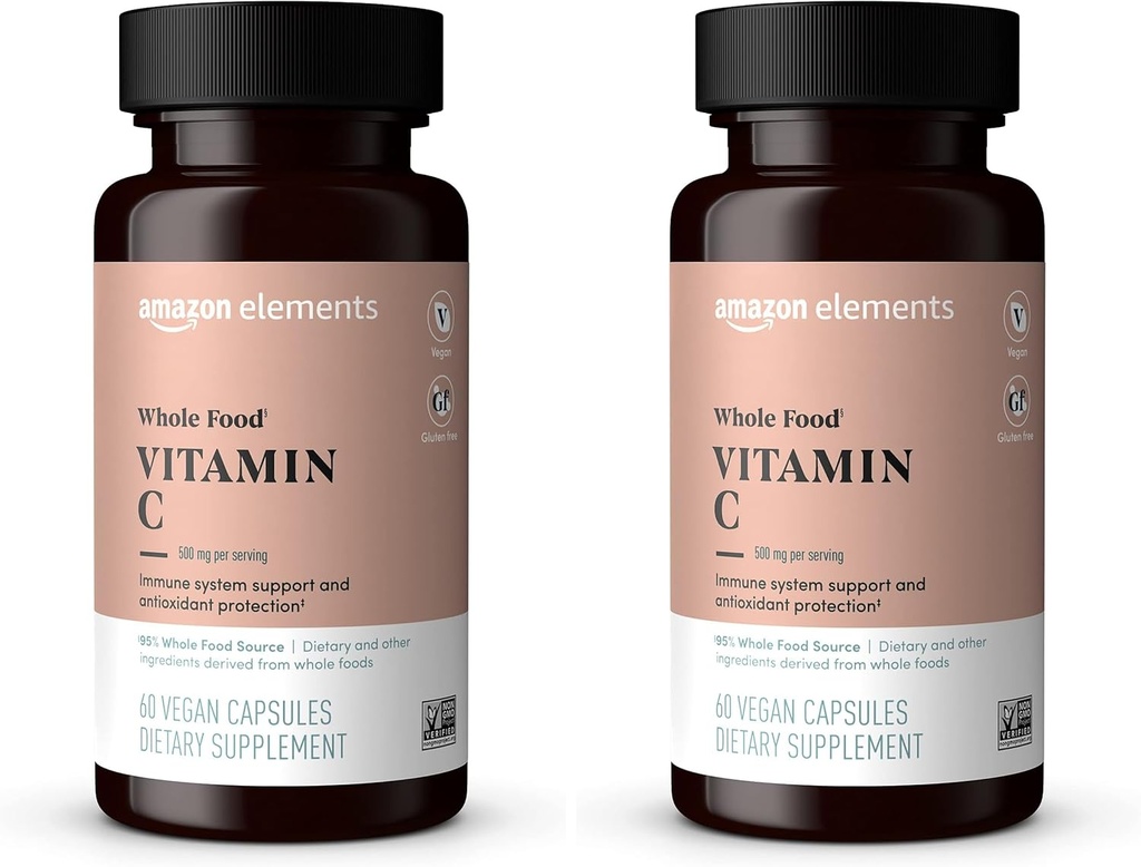 Tüm Gıda Vitamini C, 60 Capsules (Pack of 2)
