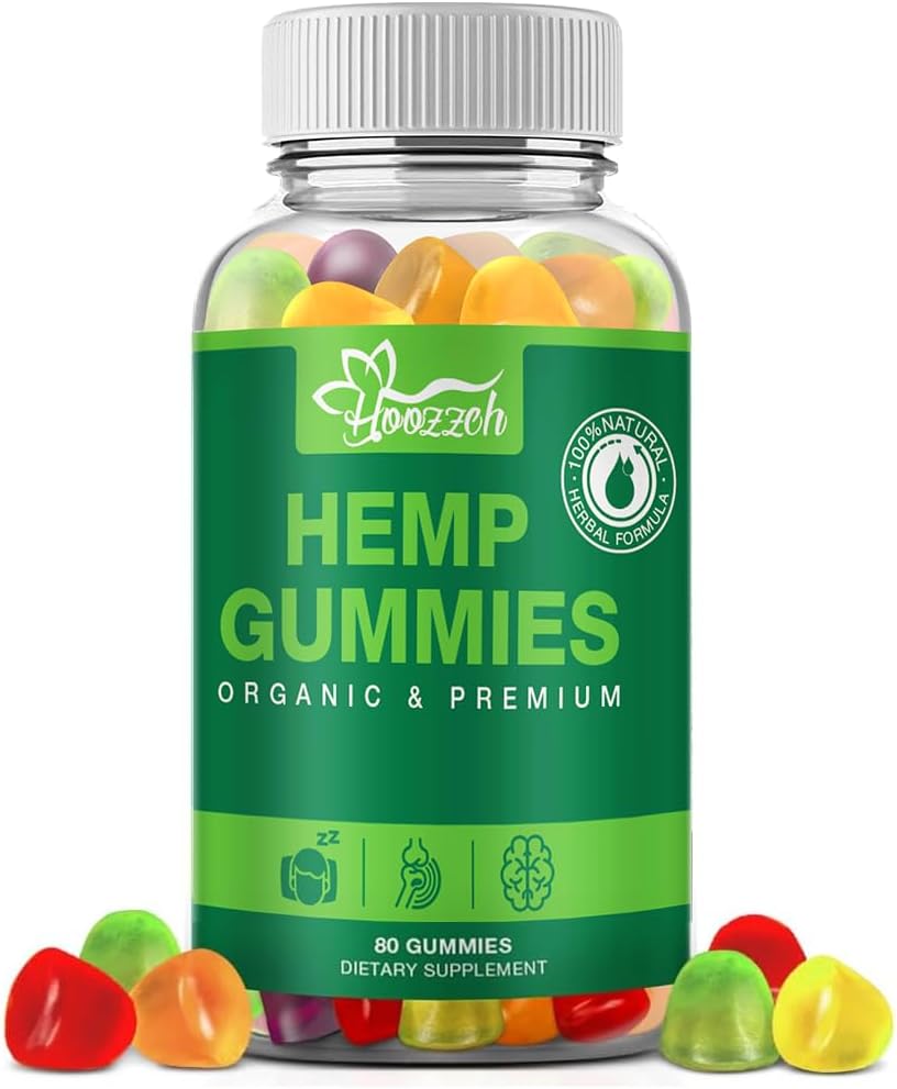 Doğal Organik Hemp Gummies Advanced Extra Strength High Potency Hemp Oil Extract Supplement with Pure Hemp Oil Gummy Gluten Free