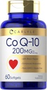 Carlyle CoQ10 200 mg Softgels | 60 Kont | Black Pepper | Gelişmiş Aborpsiyon | Non-GMO, Gluten Free Supplement Supplement Supplement
