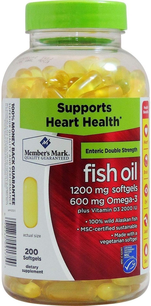 Üye'nin Mark Isic Double Strength Fish Oil 1200 mg (200 softgels)