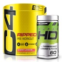 C4 Ripped & SuperHD, The Thermogenic Sche, C4 Ripped Pre Workout Toz, Cherry Limeade 30 Services + SuperHD with Capsimax and Green Tea Extract, 60 Servisler