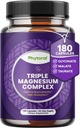 Yüksek derecede Potent Magnezyum Kompleksi - Vlycinate ve Malate ile Üçlü - 400 mg Supplement Supports Relaxation & General Wellness Non-GMO Vegan 180 Capsules