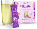 Köklü - Toz Prenatal Vitamini - 25 Vitamin ve Mineral A, C, D, E, B12, B6, K, Iron, Folate, Probiyotikler, Organik Süper Yeşiller | Lemon Ginger | 24 Effervescent Stick Packs