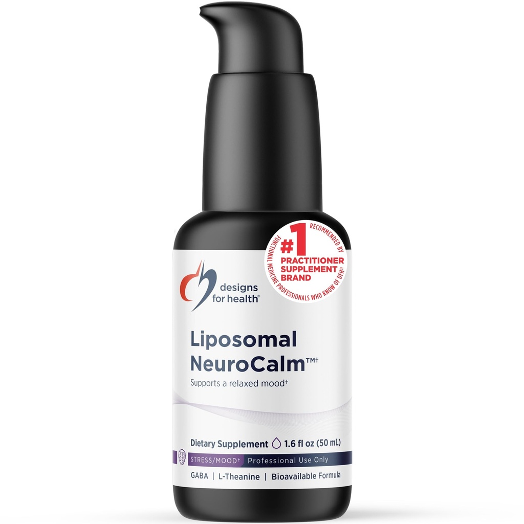 Designs for Health Liposomal NeuroCalm - Υγρό GABA + L-Θεανίνη για την υποστήριξη ηρεμίας + Υγιεινή αντίδραση στρες (25 εξυπηρετήσεις / 1.7oz)