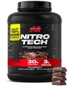 Muscletech Whey Protein Powder (Σοκολάτα γάλακτος, 4 Λίρες) - Nitro-Tech Ultimate Muscle Building Formula with Whey Protein Isolate - 30g πρωτεΐνη, 3g Creatine & 6,8g BCAA - Συσκευασία Μαΐου Vary