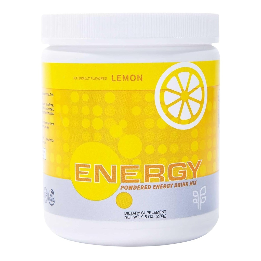 PURE Energy Drink Mix, Zesty Lemon Wheatgrass Organic Juice, Συσκευασμένο με Αντιοξειδωτικά & Απαραίτητα, Ορυκτή πλούσια βιταμίνη Α, C, E, και B6 Natural Boost & Wellness, Zero Sugar Formula, 270g