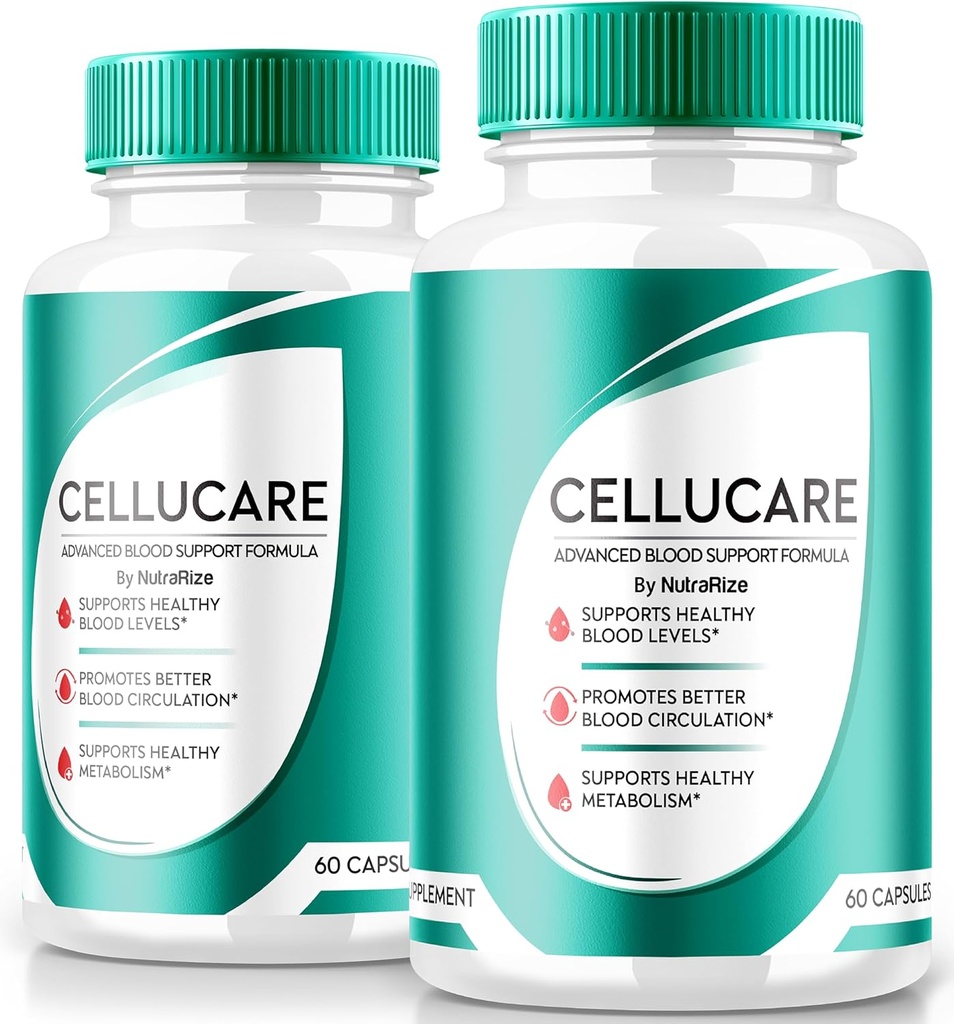 NutraRize (Brook of 2 Cellucare Capsules, The Powerful Blood Health Support, Maintaning Health Levels, All Natural Pills to improve Health, Tabletler Yorumlar (120 Capsules)