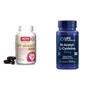 Jarrow Formulas QH- Absorb 200 mg - Υψηλή Απορρόφηση Co- Q10 - Ενεργή Αντιοξειδωτική μορφή Co- Q10 & Επέκταση ζωής N- Acetyl- L- Cysteine (NAC), Ανοσοποιητικό, Αναπνευστικό, Ήπαρ Υγεία, NAC 600 mg