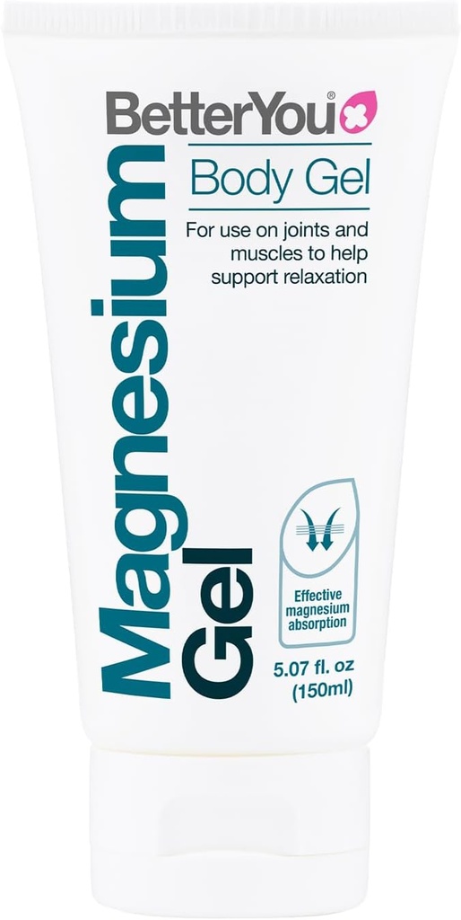 BetterYou Magnesium Gel - Χαλαρωτικό μυϊκό τρίψιμο - Επίκαιρο μαγνήσιο για την αποτελεσματική απορρόφηση - Tense Joint support and Sore Muscle Relief - 5.07 oz