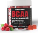 BCAA Gummies, Energy Chews with Electrolytes Branched Chain replicas, Build Lean Muscle and Boost Endurance, 60 Gummies, Berry Flavored