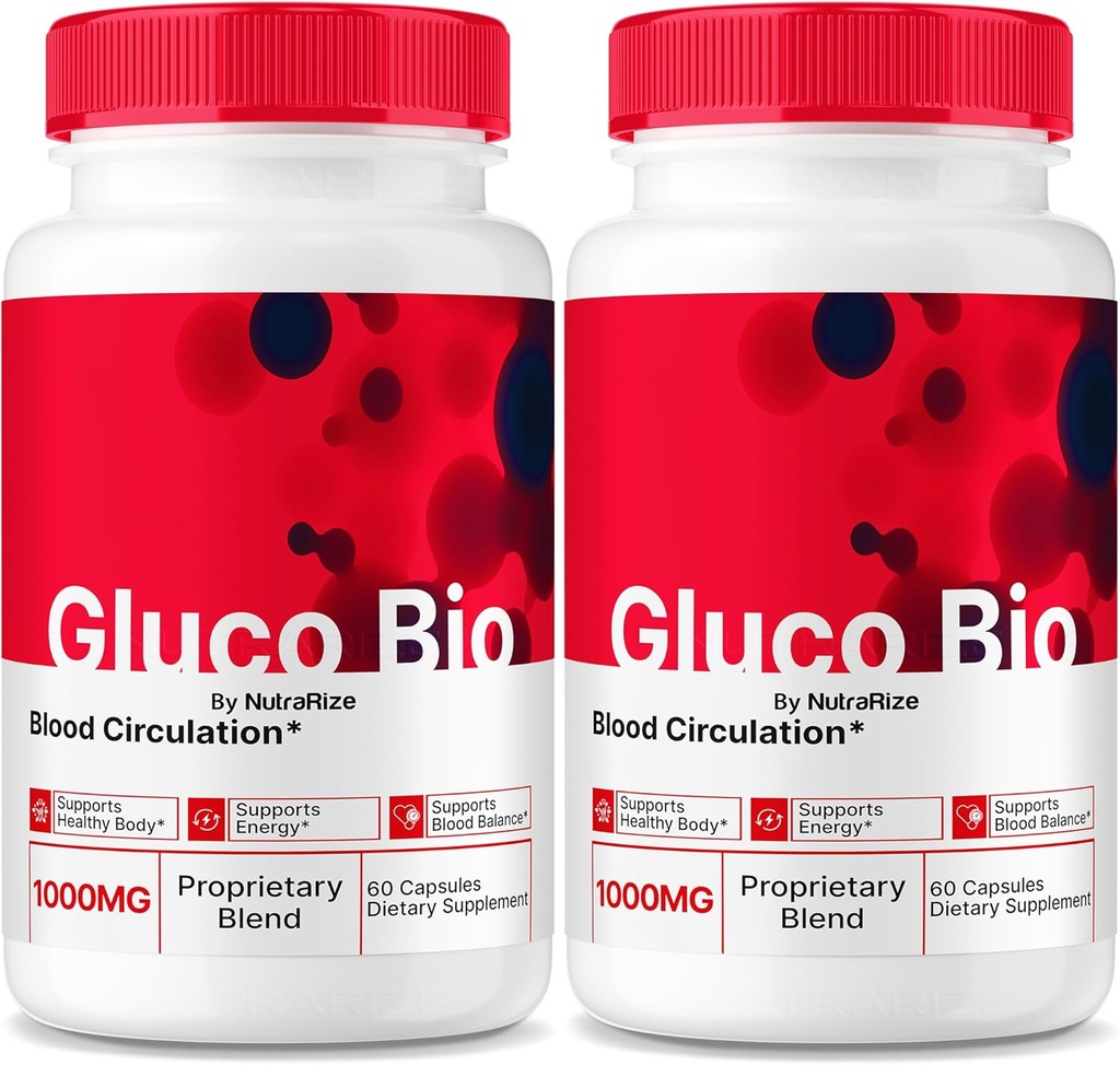 (2 Pack) GlucoBio Capsules, Resmi Gluco Bio Support Supplement, All Natural Formula to Support General Health and Wellness, Premium Vitamin Pills, GlucoBio İncelemeleri (120 Capsules)