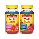 Nature Made Multivitamin Gummies Combo Pack for Him & Her, Tasty Men & Womens Multivitamin with Vitamin C, Vitamin D3, B Vitaminleri, çinko & More, Two Multivitamin Şişeleri