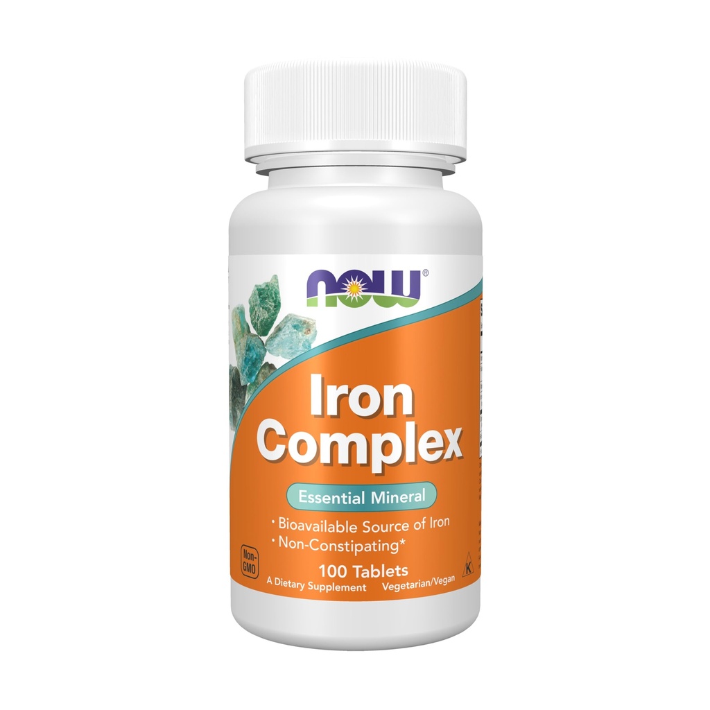 Şimdi Gıdalar Tamamlar, Iron Complex, Non-Constipating*, Essential Mineral, 100 Tablet
