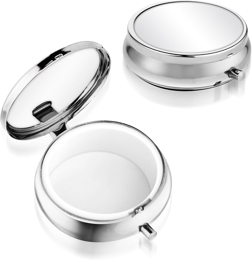 Sibba Portable Medicine Pill Case, Travel Multi-Functional Moisture Kanıt Pill Box for Purse & Pocket, Cute Metal Medicine Pill Organizer Box for Vitamins, Fish Oil & Supplements (1 Karşılaştırma)