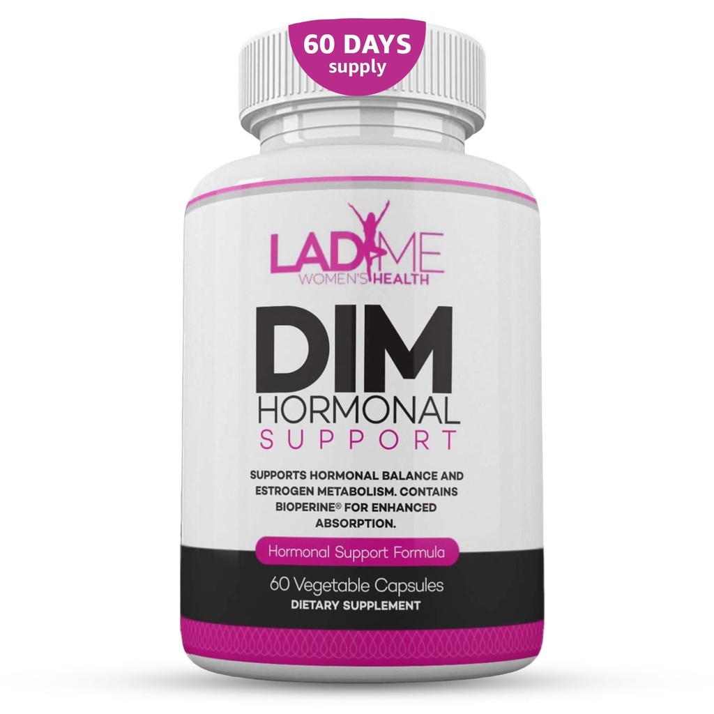DIM Kompleks 150 Hormonal Destek Menopause Relief Supplement for Hot Flashes & Hormonal Acne Relief Bioperine, Broccoli &dis Estrogen Metabolism Göncing Pills for Women 60 Capsules by LadyMe