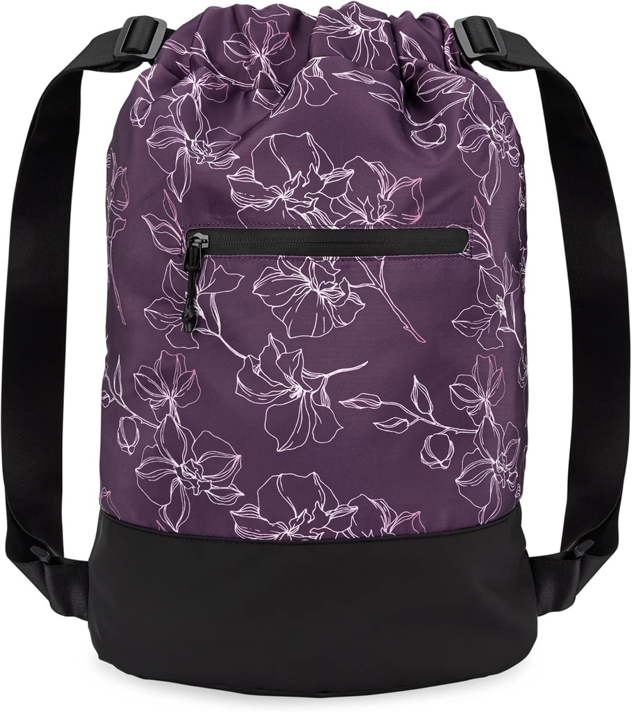 GOMOYO Flex Cinch, Gym Bag for Women | Plant - Çiçekler | 18" x 14" x 7" | Gym Cinch Backpackstring