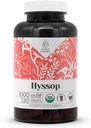 Hyssop USDA Organic 120 Capsules | High-Potency Natural Supplement | Certified Organic Vegetarian Capsules and Organic Hyssop (Hyssopus officinalis) Dried Herb (120 Capsules)