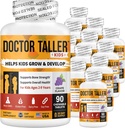 NuBest Doctor Taller Kids - Υποστήριξη της αντοχής των οστών με πολυβιταμίνες, Multiminerals, Ασβέστιο - Premium Formula για ηλικίες 2 έως 9 - Grape Flavor - 12 Pack 