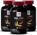 Plant-based oil - CHIA SEED OIL EXTRACT - Hydrating oil, Rich texture, Hair care, Glossy finish, Natural shine, Chia benefits, Lightweight texture, Pure hydration, Body oil, Glow oil 3 Bottle 180 Caps