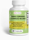 Ginseng και Ginkgo Biloba. 30 Υπηρεσίες. 2-σε-1 Μη καφεΐνη Ενέργεια και το συμπλήρωμα εστίασης - Ενέργεια Booster, διανοητική σαφήνεια, και Mood