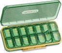 14 Cells 2 Times a Day Weekly Pill Organizer - OFIDUS Moistureproof AM/PM Daily Cute Pill Box, Reforce Ayrı Hücre 14 Gün Pill Vakası Kadınlar için Uygunluk Ve Her Gün (Yeşil)
