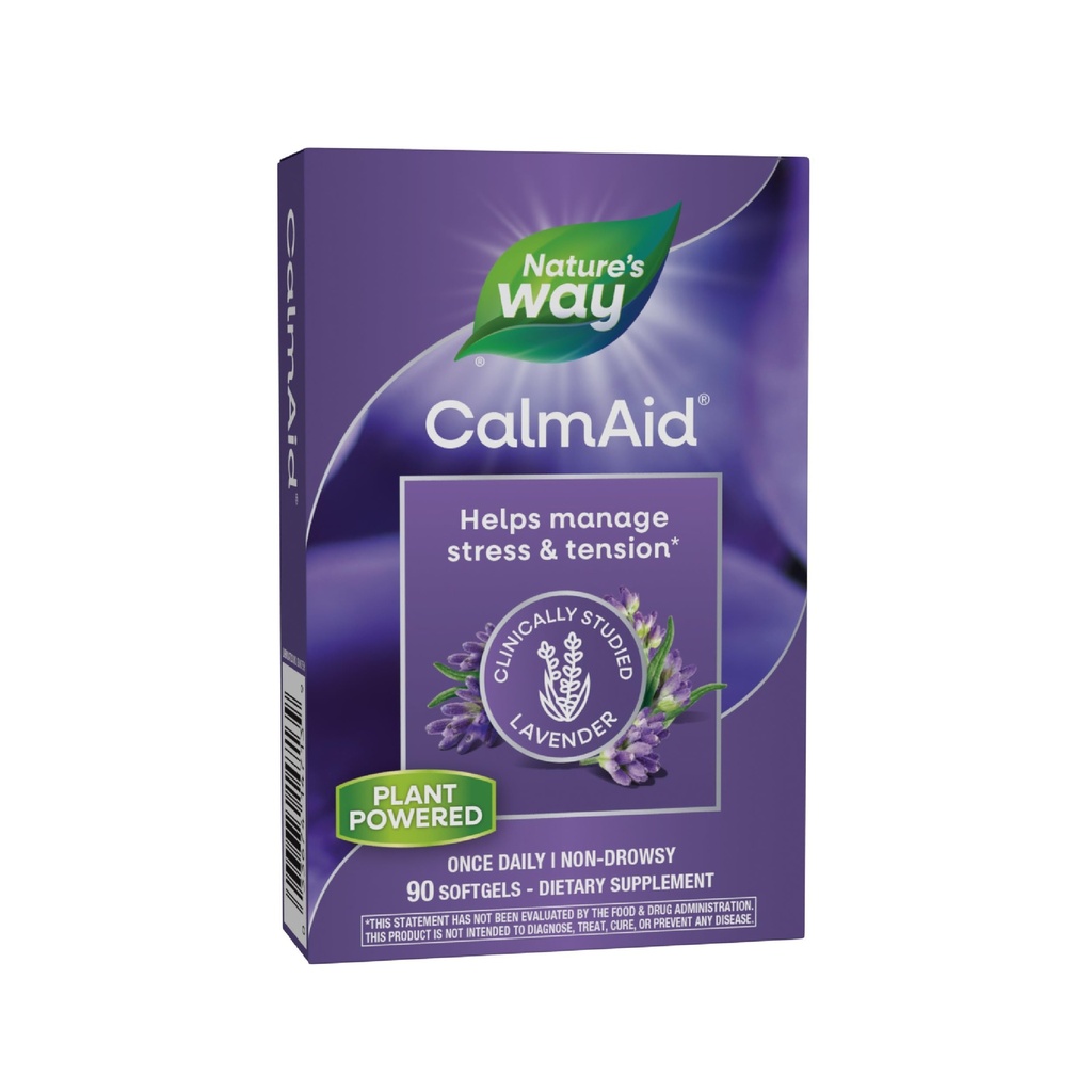 Nature's Way Cal milyonid, Stres ve Gerilmeye Yardımcı olur*, Klinik olarak Studied Lavender, Non-Drowsy, 90 Softgels