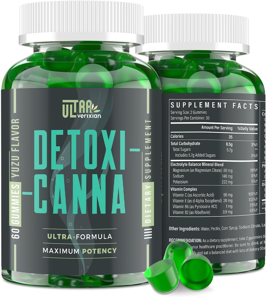 Detox Cleanse Gummies - Συκώτι, Gut, Kidney Cleanse Detox & Repair, Rapid & Refficient Full Body Cleanse Best for Women and Men with Milk Thistle - Natural Plant-based Detox Supplement, 60 Gummies