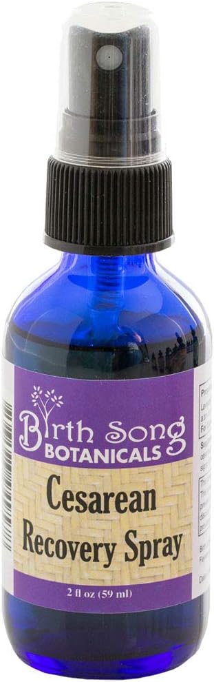 Botanicals Birth Song Song Organic Cesarean Recovery Postpartum Spray, Perineal Spray, Θεραπεία για την φροντίδα και την αποκατάσταση μετά το μέρος, ένα Απαραίτητο για την εργασία, τη γέννηση και την παράδοση, μπουκάλι 2 ουγκιών