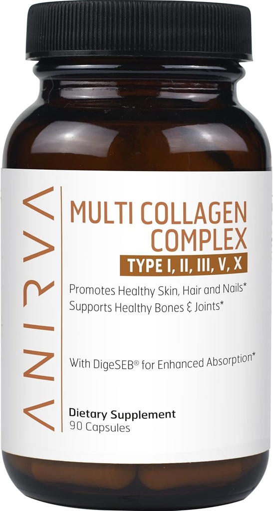 Multi Collagen Kompleksi - Tip I, II, III, V, X - Anti-Aging, Sağlıklı Ortaklar, Saçlar, Skin ve Nails için Collagen Supplement