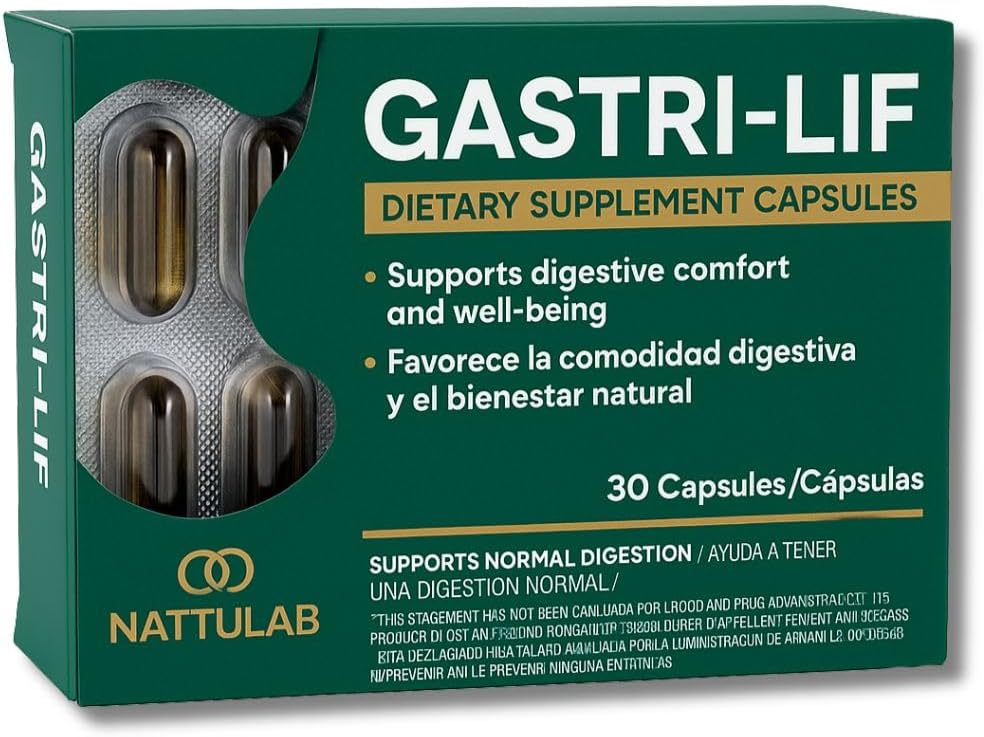 GASTRI-LIF – 30 κάψουλες – βοτανικό συμπλήρωμα διατροφής – Cuachalalate, Cancerina, Χαμομήλι, Λεμονόχορτο & More – Παραδοσιακό βοτανικό μείγμα για την υποστήριξη της πέψης – Φυσικό, μη ΓΤΟ